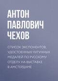 Список экспонентов, удостоенных чугунных медалей по русскому отделу на выставке в Амстердаме