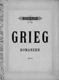 Vier Romanzen fur eine Singstimme mit Klavierbegleitung v. Ed. Grieg