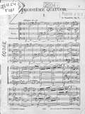 Quatuor (en re minor) pour 2 Violons, Alto et Violoncelle comp. par S. Taneiew