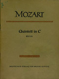 Quintett in C fur 2 Violinen, 2 Violen u. Violoncello