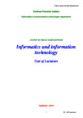 Informatics and information technology – text of lectures