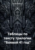 Таблицы по тексту трилогии «Боевой 41 год»