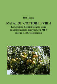 Каталог сортов груши. Коллекция ботанического сада биологического факультета МГУ имени М. В. Ломоносова