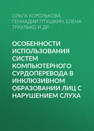 Особенности использования систем компьютерного сурдоперевода в инклюзивном образовании лиц с нарушением слуха