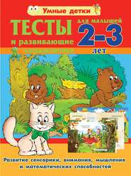 Тесты и развивающие упражнения для малышей 2-3 лет. Развитие сенсорики, внимания, мышления и математических способностей