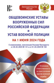 Общевоинские уставы Вооруженных Сил Российской Федерации и Устав военной полиции на 1 июня 2024 года. Уголовная ответственность за преступления против военной службы