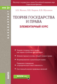 Теория государства и права. Элементарный курс. (Бакалавриат, Магистратура). Учебное пособие.