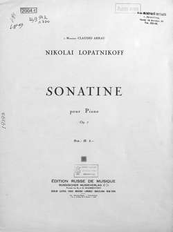 Sonatine pour Piano