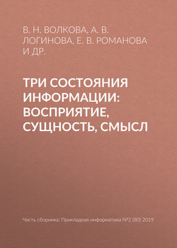 Три состояния информации: восприятие, сущность, смысл