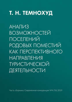 Анализ возможностей поселений родовых поместий как перспективного направления туристической деятельности