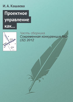 Проектное управление как способ обеспечения конкурентоспособности спонсорской деятельности