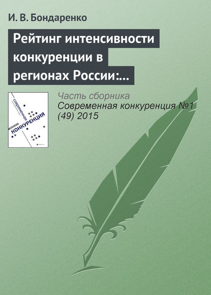 Рейтинг интенсивности конкуренции в регионах России: методологический аспект