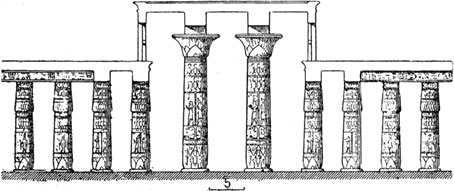 Гипостильный зал храма амона ра в карнаке разрез