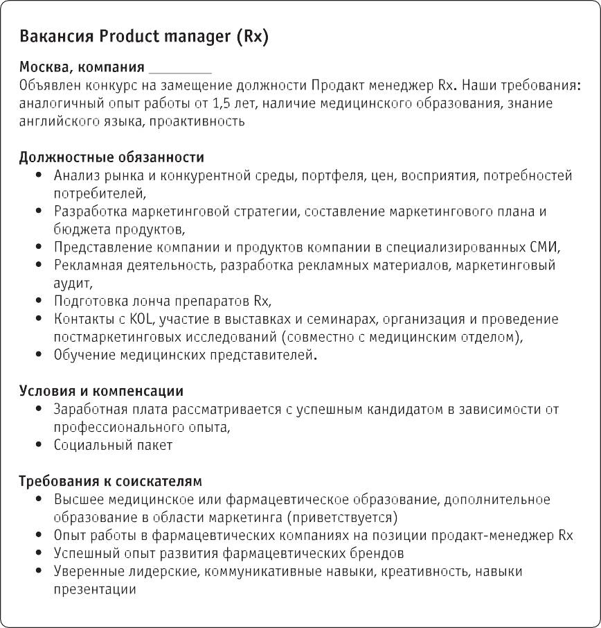 Должностная инструкция продакт менеджера образец